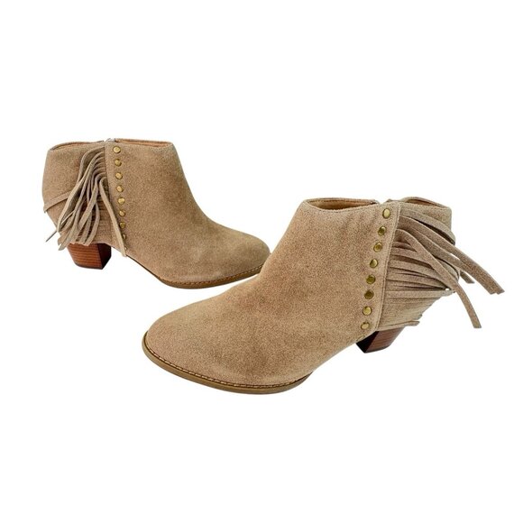 New Vionic Faros Comfort Ankle Booties Womens Size 9 Light Tan Suede Leather Zip - Picture 9 of 14
